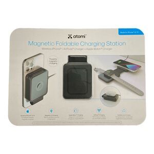 Atomi Magnetic Foldable 3-in-1 Portable Charging Station
